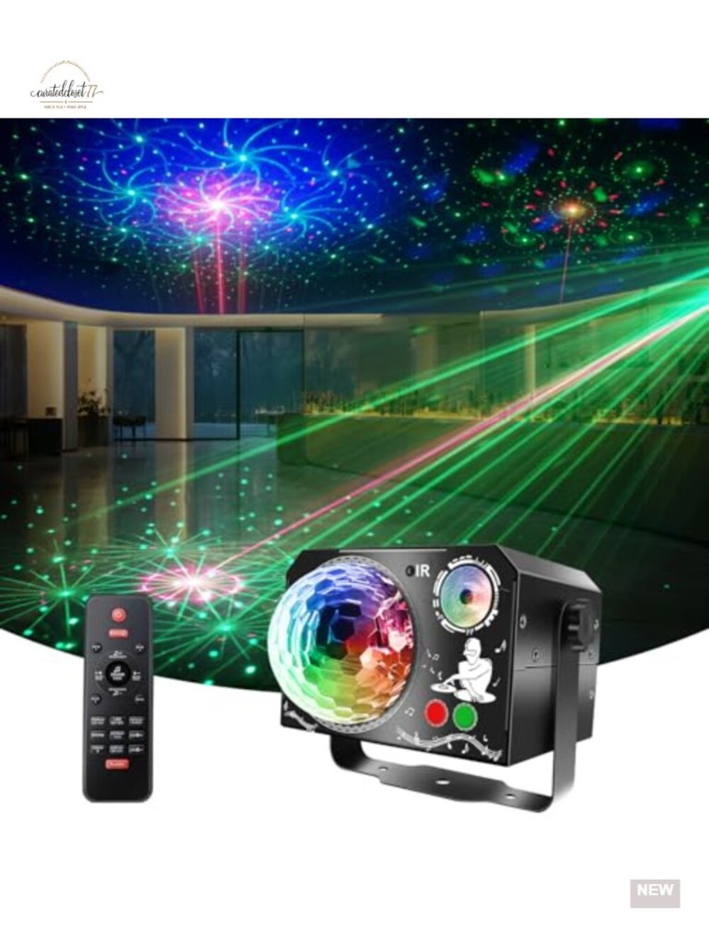 Disco Ball Light RGB Strobe Pattern Light with UV & Remote